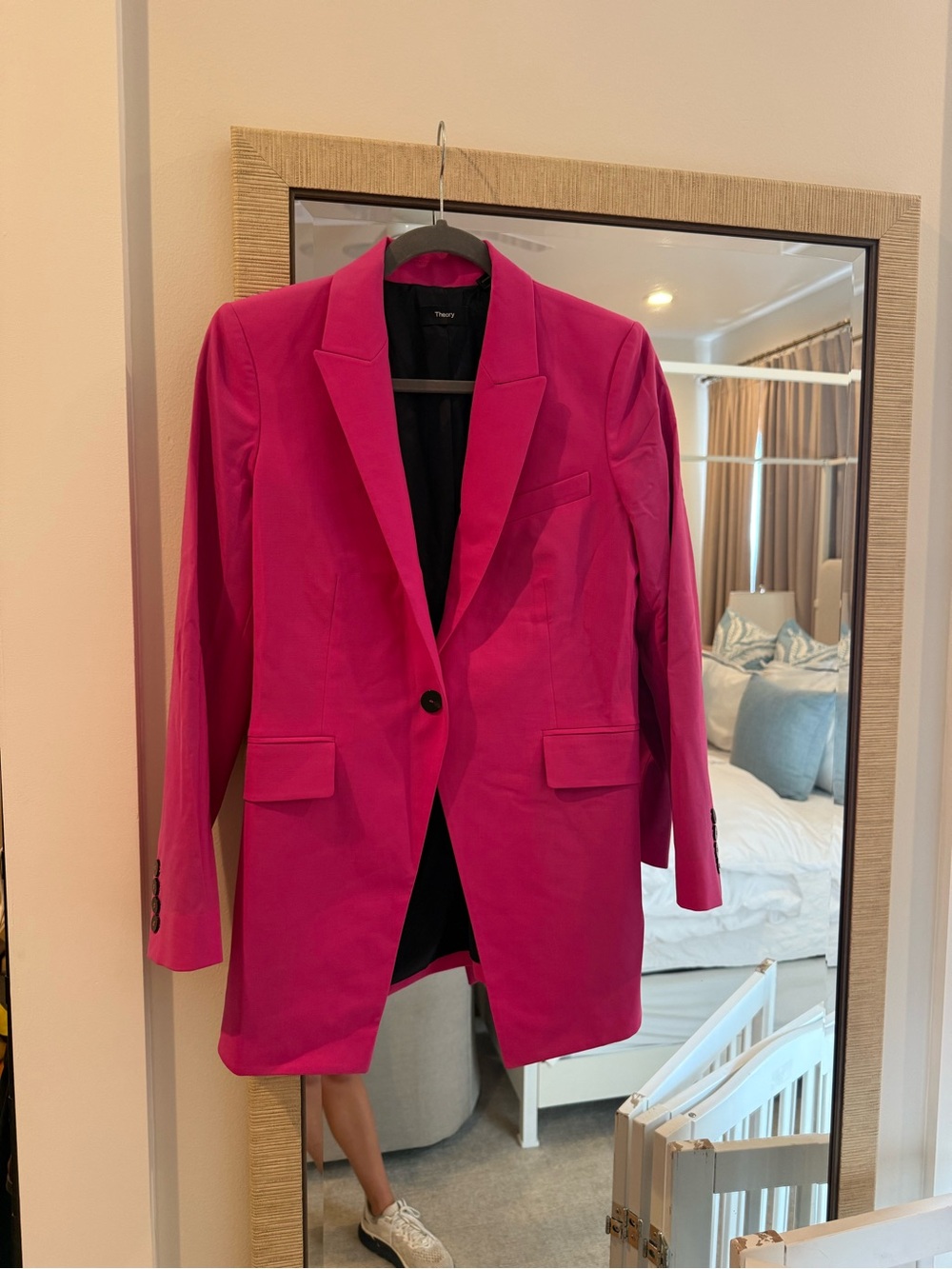 Theory Fuchsia Single-Button Blazer
